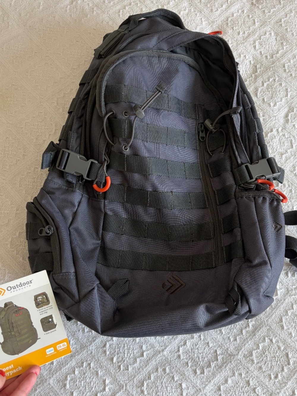 NWT Outdoor Products Quest 29 L Backpack Hydration Compatible, Unisex, Gray